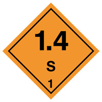 Gefahrgut-Etikette 1.4 S 1 Papier, Label 1