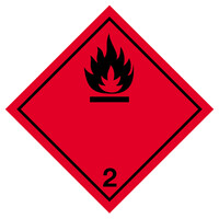 Gefahrgut-Etikette 2.1 PE, Label 2 ohne Text