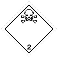 Gefahrgut-Etikette 2.3 Papier, Label 2 ohne Text