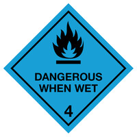 Gefahrgut-Etikette 4.3 PE, Label 4 mit Text