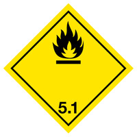 Gefahrgut-Etikette 5.1 PE, Label 5.1 ohne Text
