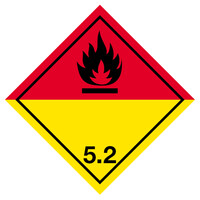 Gefahrgut-Etikette 5.2 PE, Label 5 ohne Text