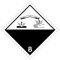 Gefahrgut-Etikette 8 PE, Label 8 ohne Text