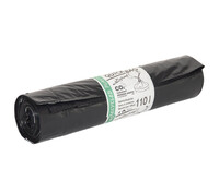 Abfallsack LDPE 50 my, 110l, schwarz, mit Zugband