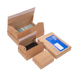Unsere Versandkartons mit Automatikoben und Selbstklebeverschluss machen das Verpacken einfacher und schneller