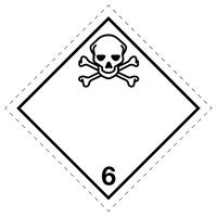 Gefahrgut-Etikette 6.1 PE, Label 6 ohne Text
