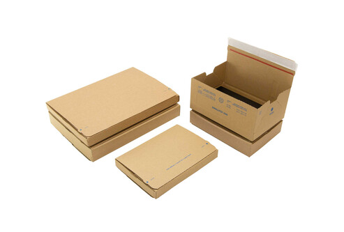 Différents cartons d’expédition Smallfix en carton ondulé marron