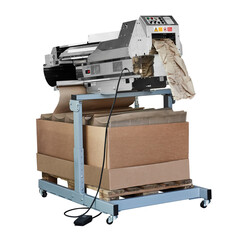 Le système de calage papier Packmaster Pro Fanfold avec papier en continu